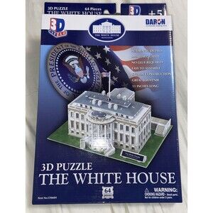 The White House 3D Puzzle - 64 Pieces - Washington DC - NEW! Daron Brand